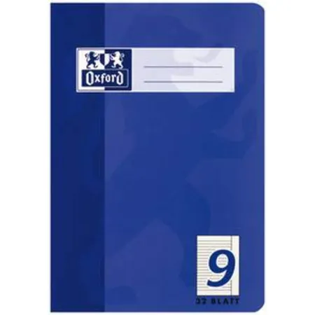 Oxford Schulheft A5, liniert, Lineatur 9, 32 Blatt, dunkelblau, Optik Paper®