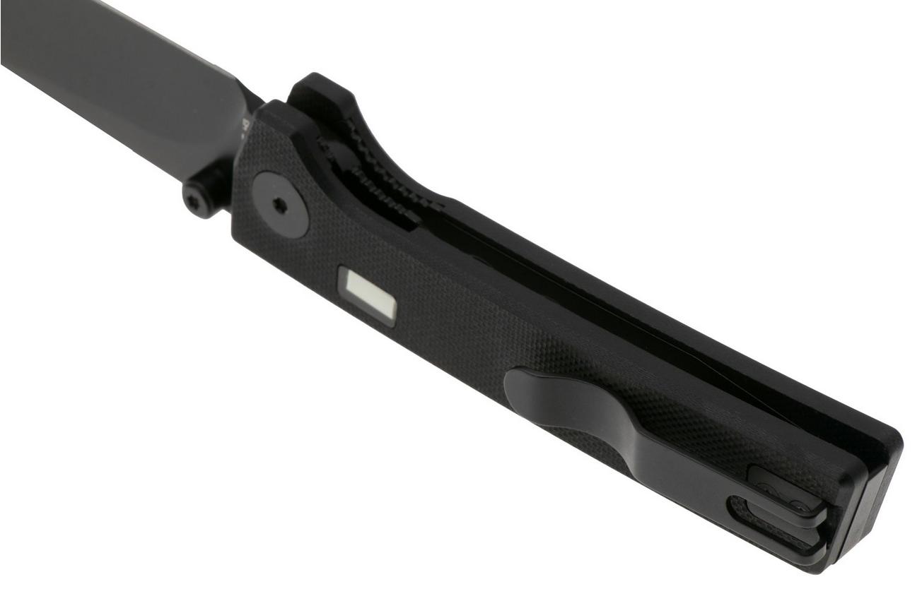 Glow Rhino Fermi FERMI-XG-YG, PVD D2, Black G10 Yellow Thumbstud, zakmes