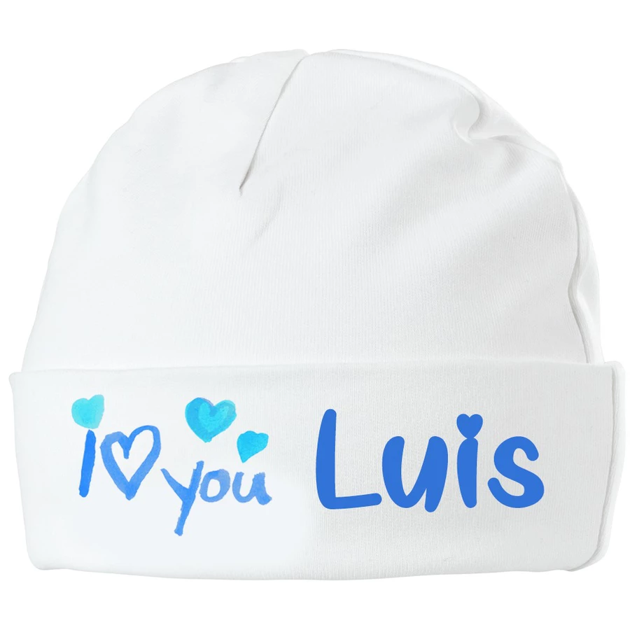 Schnullireich Geschenkset mit Namen I Love You (0-6 Mon) Junge Blau