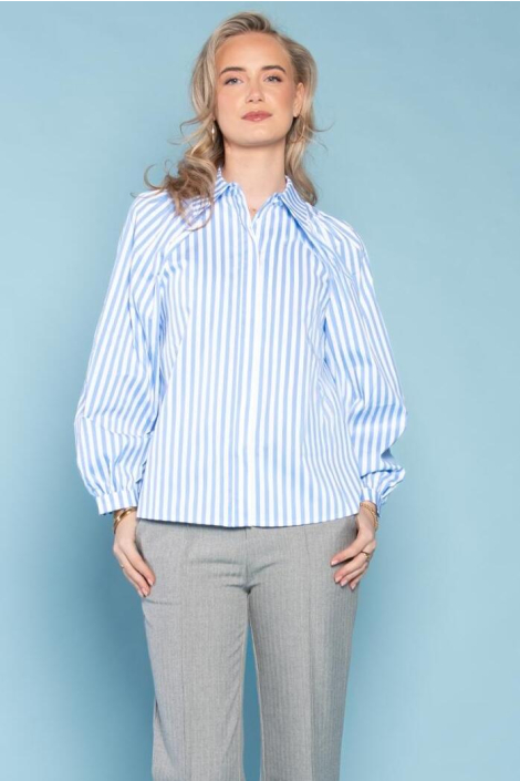 I-coni-K blauwe dames blouse