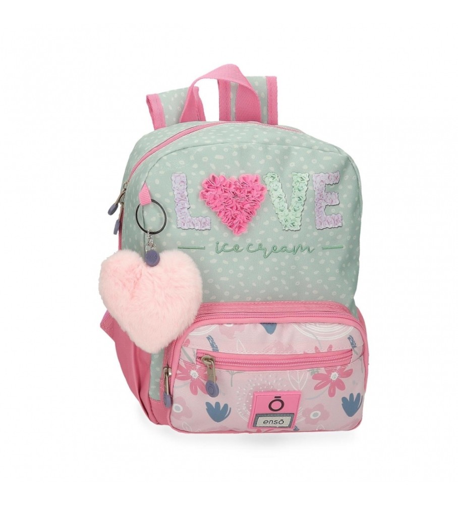 Mochila Enso Love sorvete 28 cm adaptável