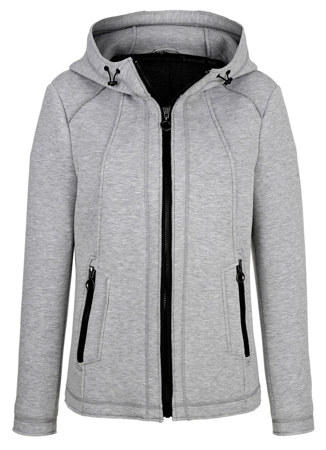 Jacke mit offenkantiger Verarbeitung