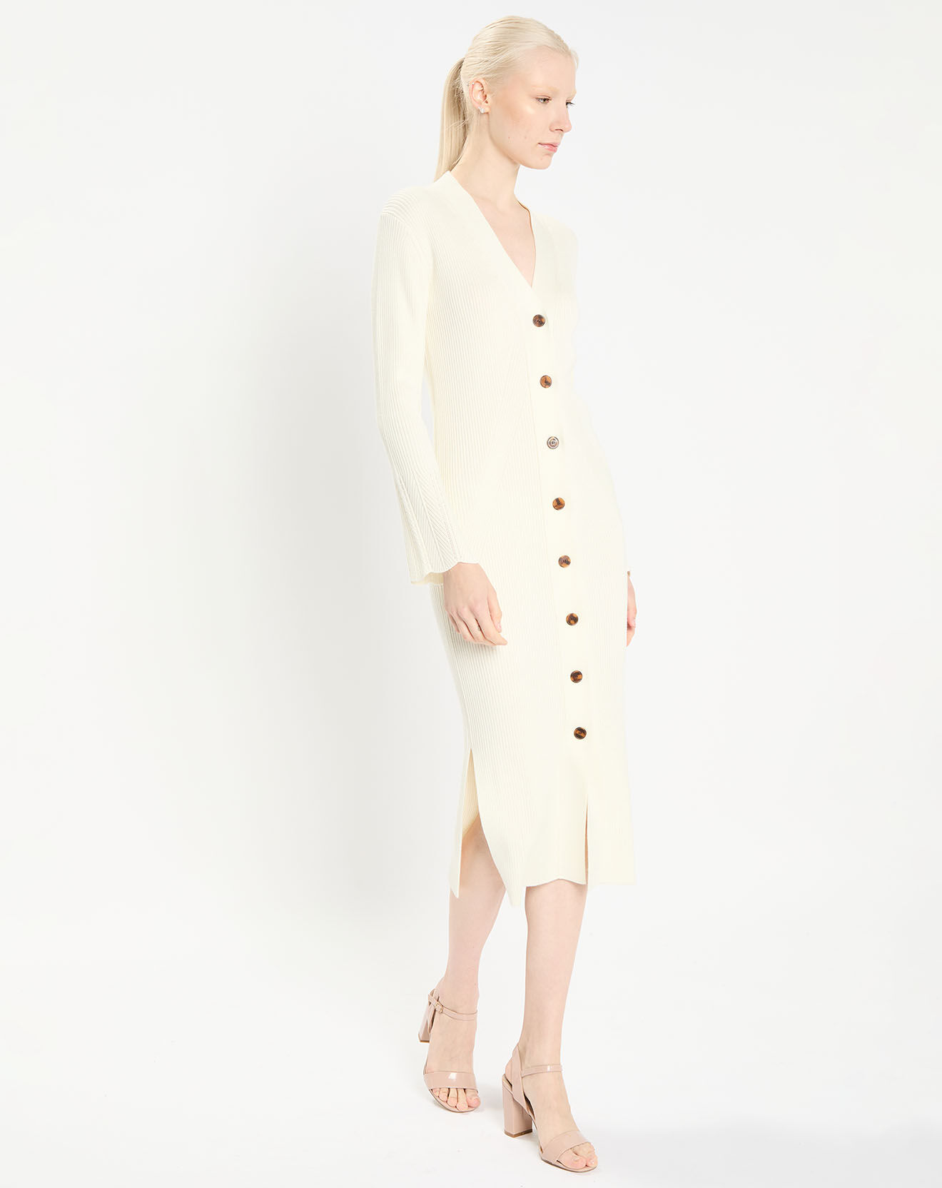 Zapa Robe/Gilet en Laine mélangée Gryme écru