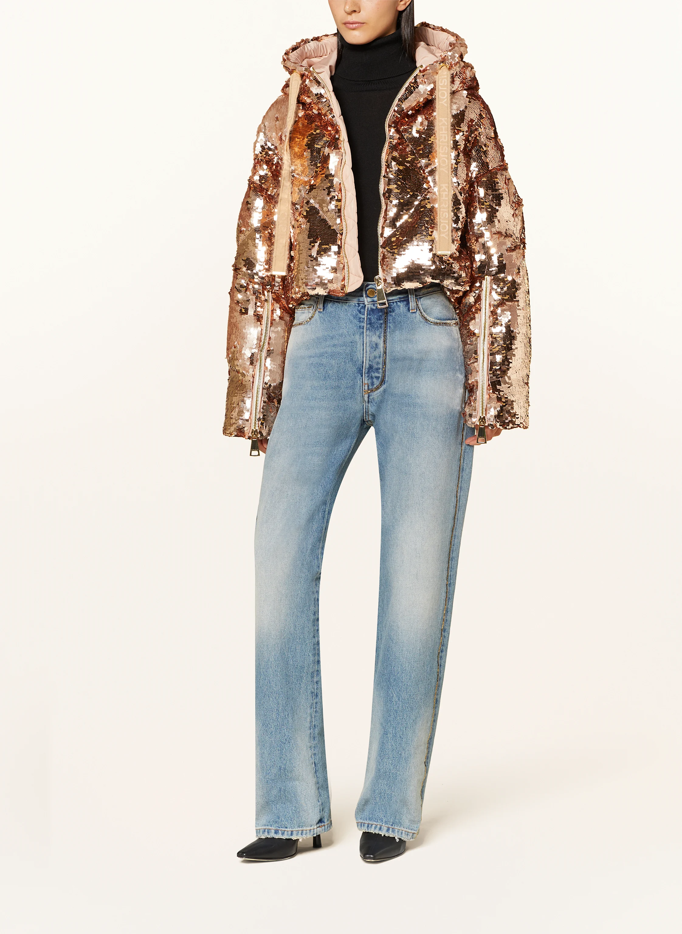 KHRISJOY Daunenjacke mit Pailletten