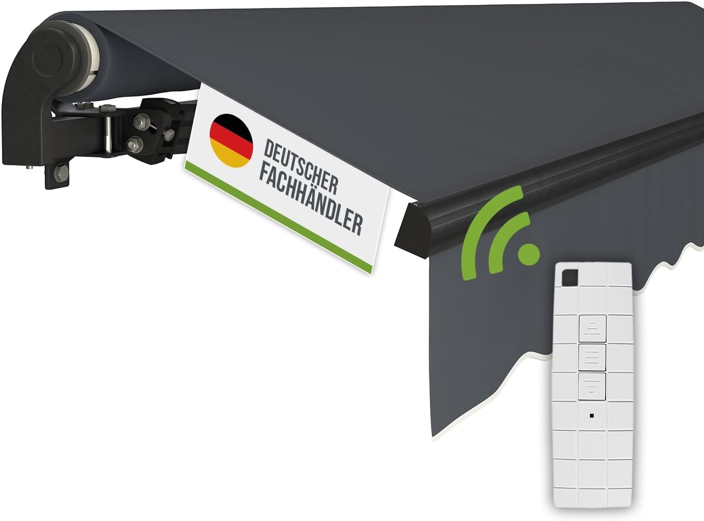 empasa Elektrische Gelenkarmmarkise 'Start Plus' Markise Sonnenmarkise Sonnenschutz, komplett vormontiert, Verschiedene Größen und Farben