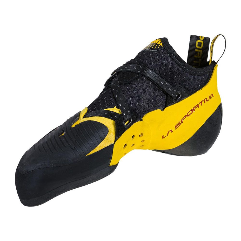 La Sportiva SOLUTION COMP - Chaussons escalade Homme black/yellow