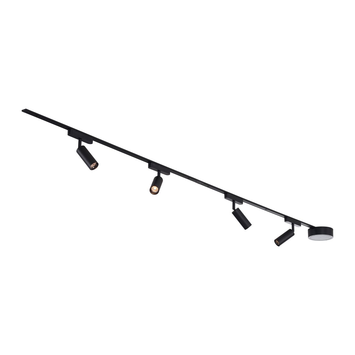 Modern railsysteem met 4 spots zwart 1-fase - Magnetic Samson