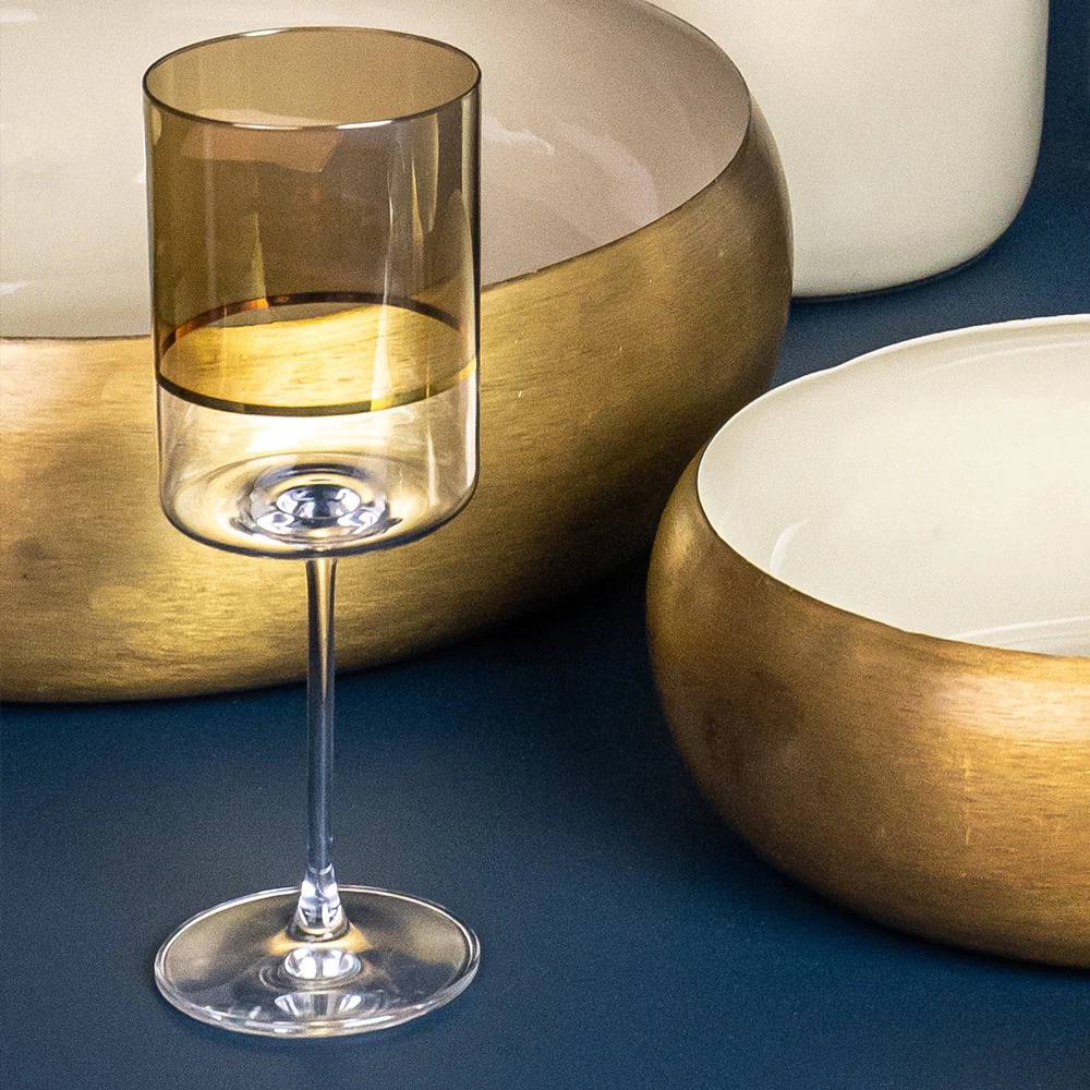 Verre à pied Exter or 34 cl (lot de 6) Rona