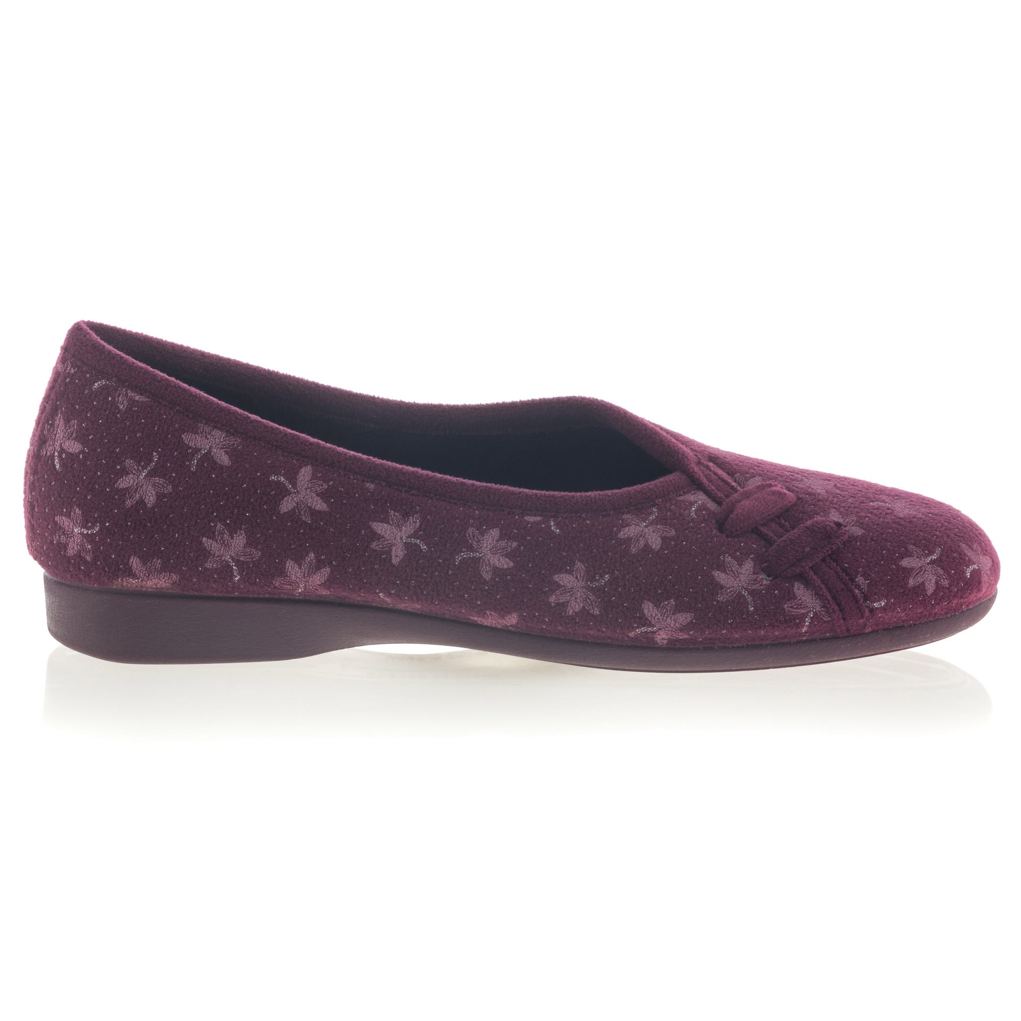 Chaussons ballerines Femme bordeaux