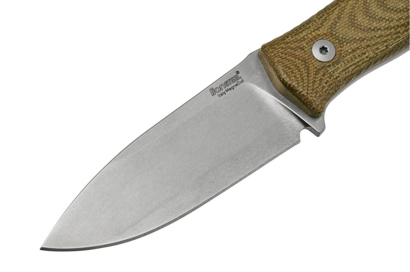 LionSteel M4 Green Micarta MagnaCut M4-MC-CVG, Knivesandtools Exclusive, vaststaand mes