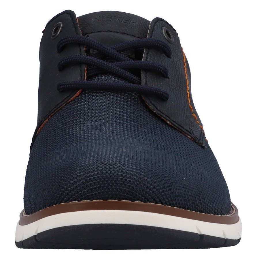 Rieker Sneaker  mit kontrastfarbener Ziernaht, Freizeitschuh, Halbschuh, Schnürschuh