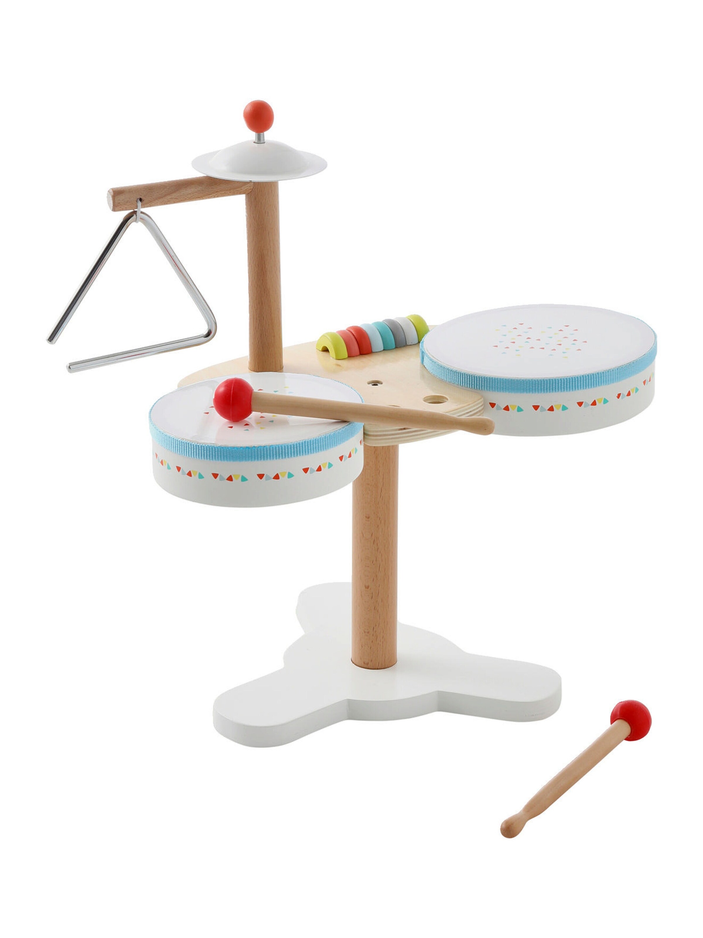 Vertbaudet Kinder Schlagzeug, Holz FSC® mehrfarbig