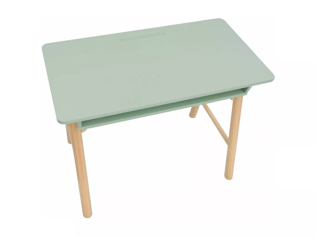 Bureau pour enfants Luan 70x90x50 MDF Pin Vert d'eau Marron