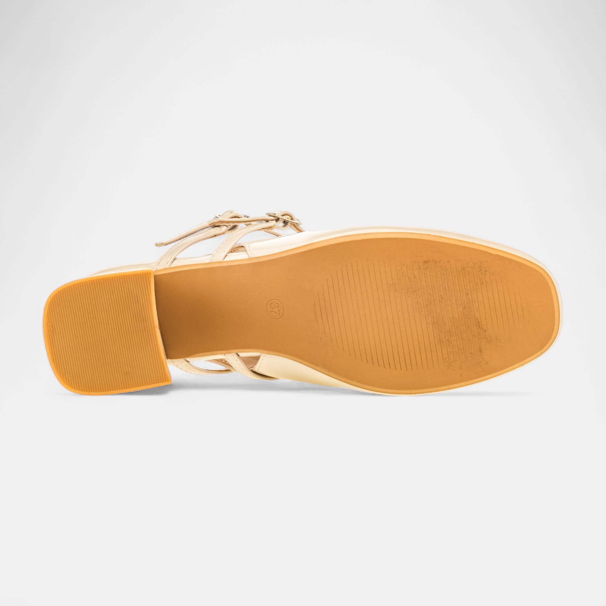 Escarpins avec bride arrière à talon Femme beige