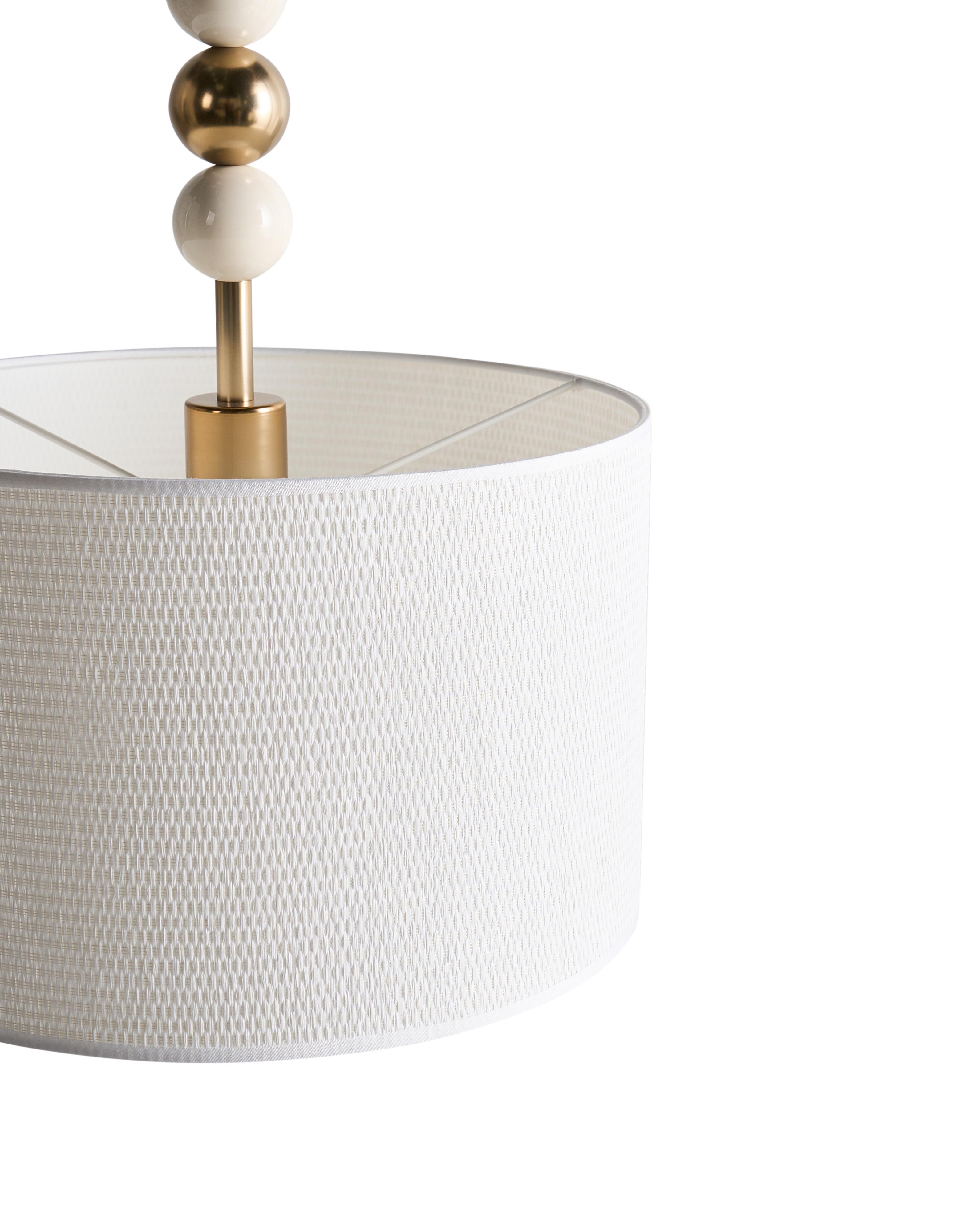 Hanglamp LOKY Metaal Messing/beige