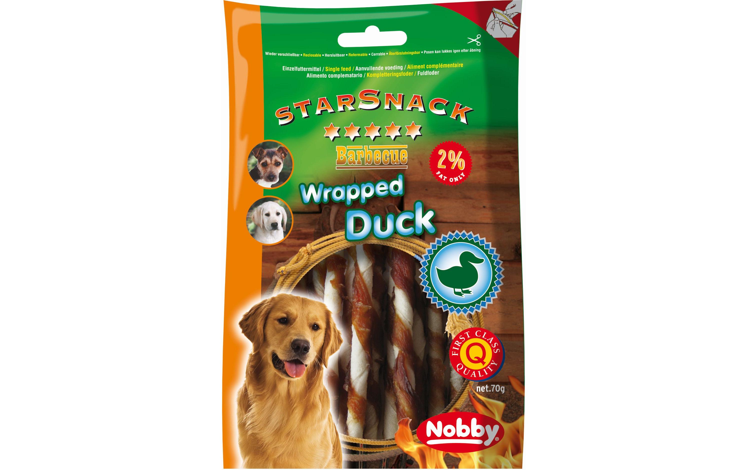 Kausnack StarSnack Barbecue Wrapped Duck, 70 gKauspass für gesunde Zähne
