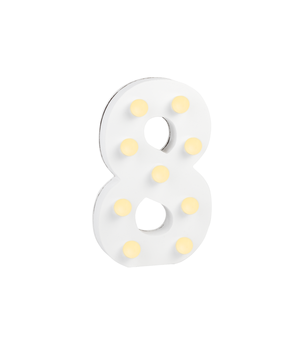 8 Licht Cijfer 16,5cm