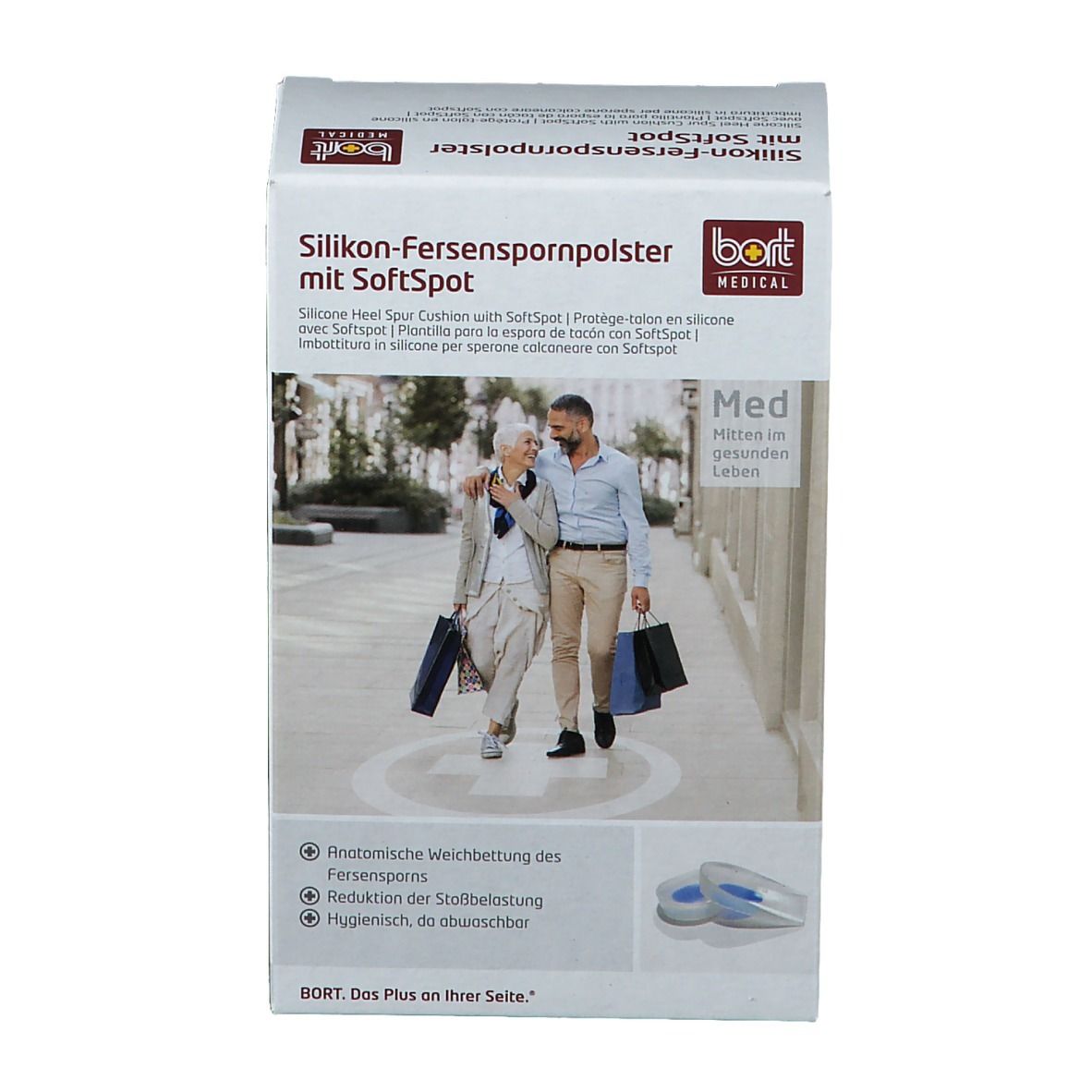 BORT Silikon-Fersenspornpolster mit SoftSpot Gr. S