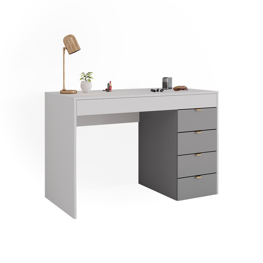 Vicco Schminktisch Elise Weiß Grau 115 x 76 cm modern Frisiertisch Schubladen