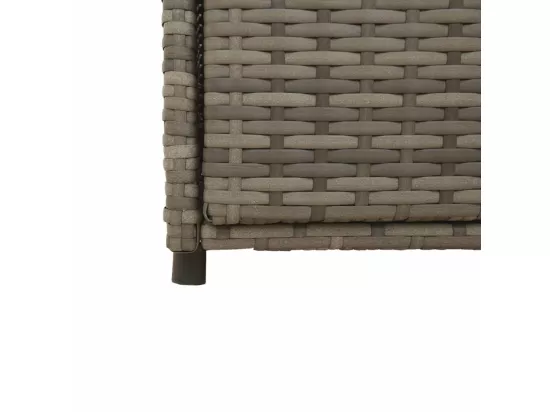 Armoire de rangement de jardin gris 55x55x111 cm résine tressée