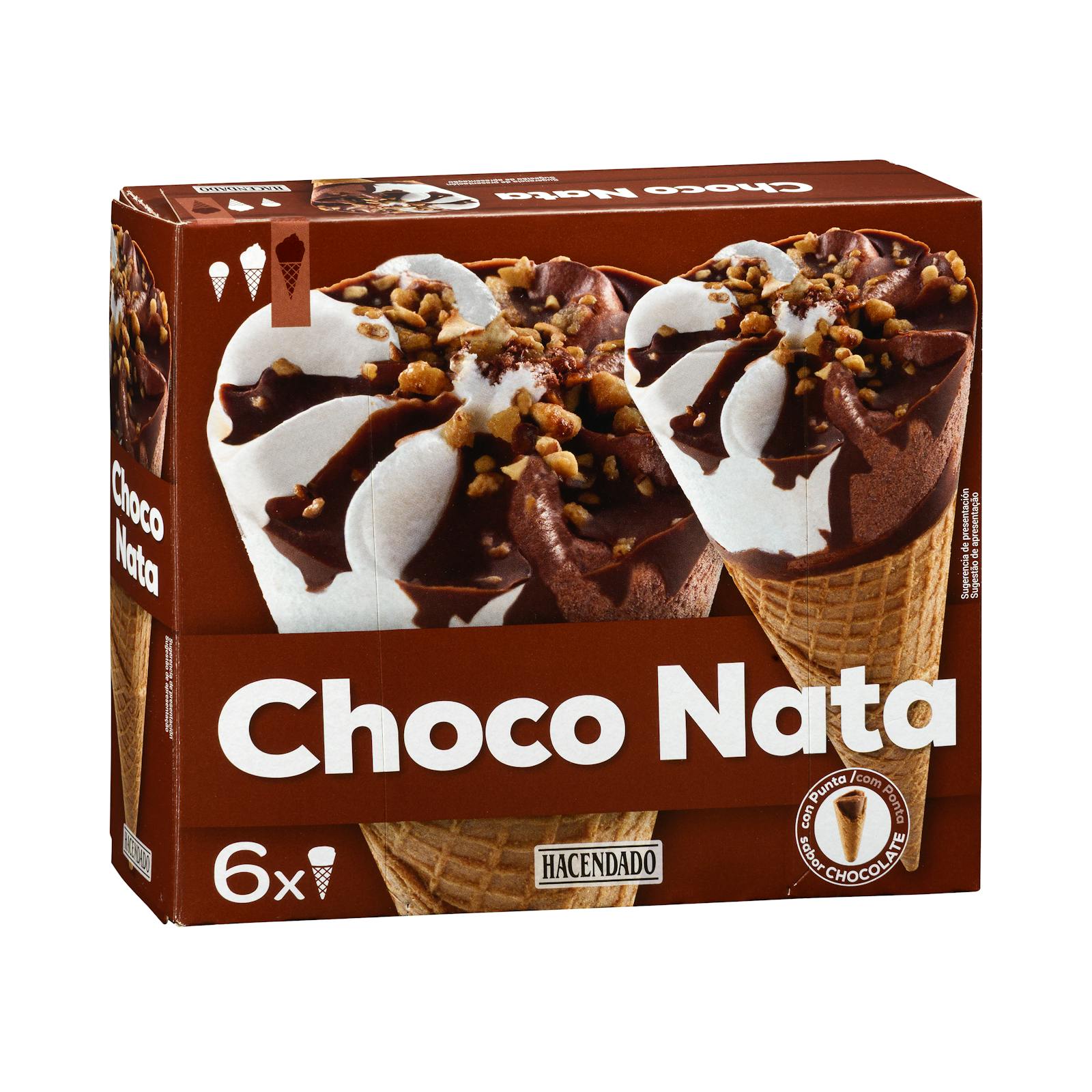 Cornet de glace à la crème au chocolat Hacendado