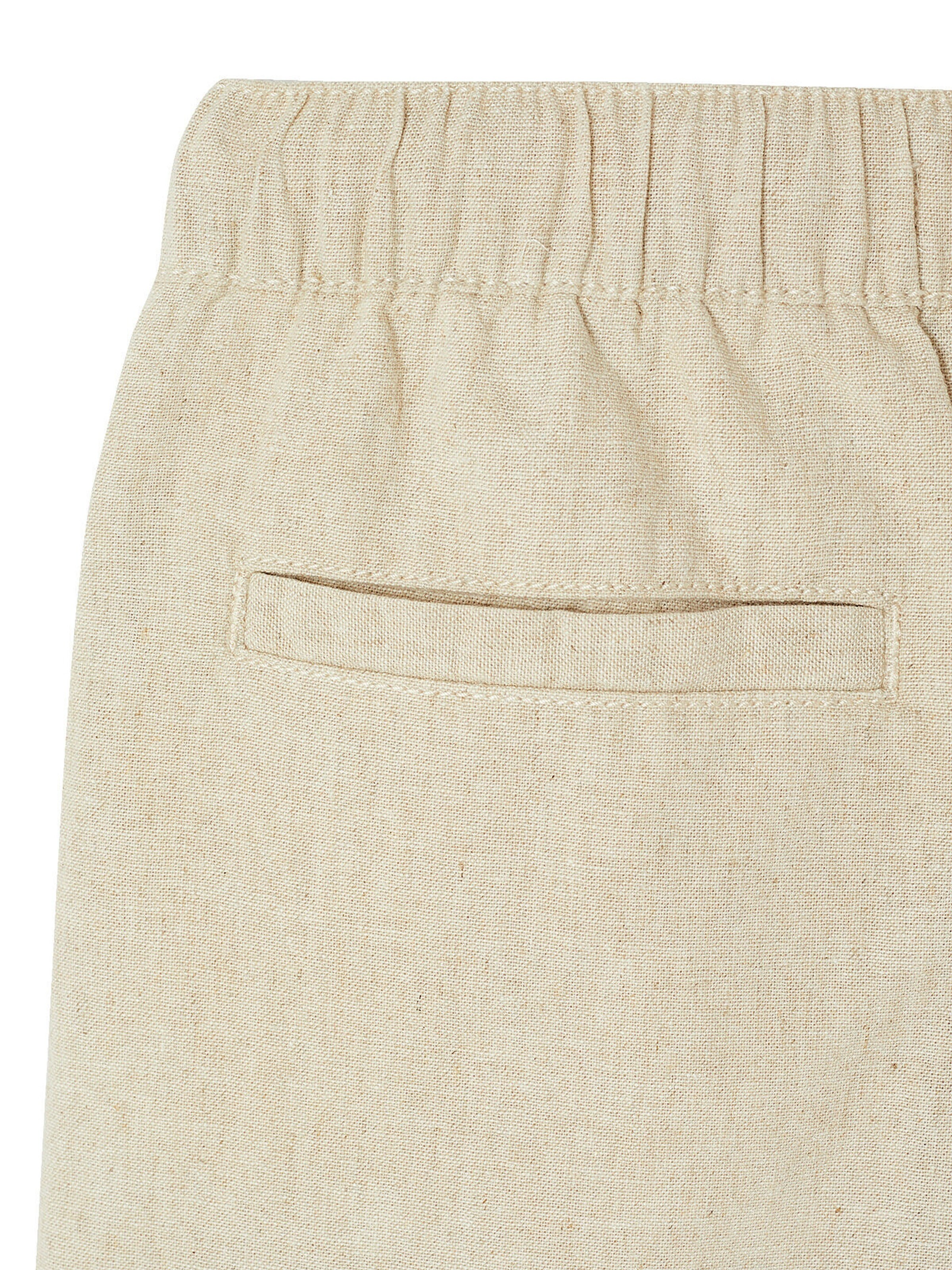 Vertbaudet Jungen Hose mit Leinenanteil beige meliert