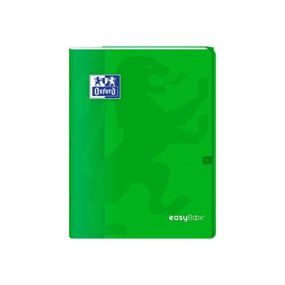 Oxford EasyBook - Cahier polypro 24 x 32 cm - 96 pages - grands carreaux (Seyes) - vert