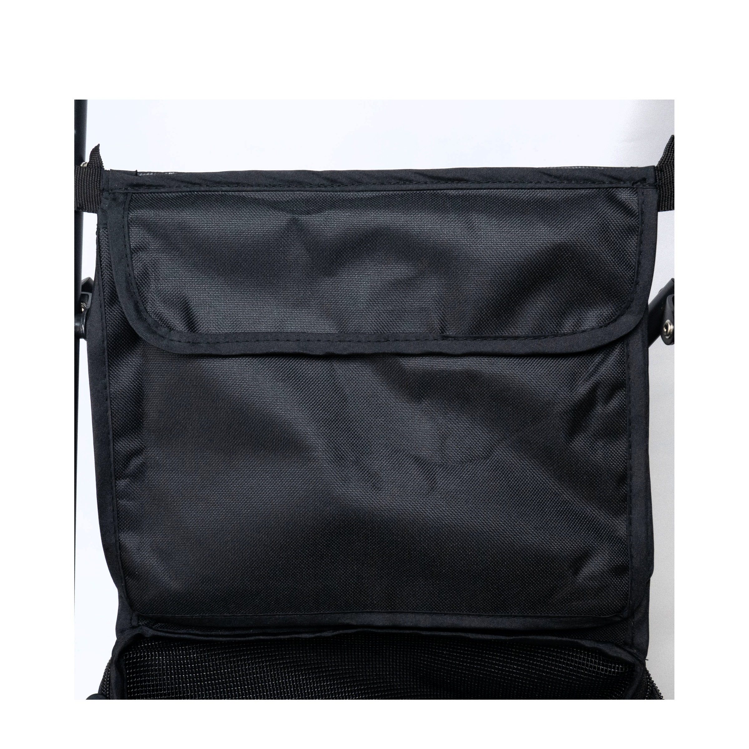 (93x70x42cm) Hunde Transport Wagen Klappbarer Haustier Buggy mit Hundekot Beutel Spender   Müllsack Rollen - Schwarz