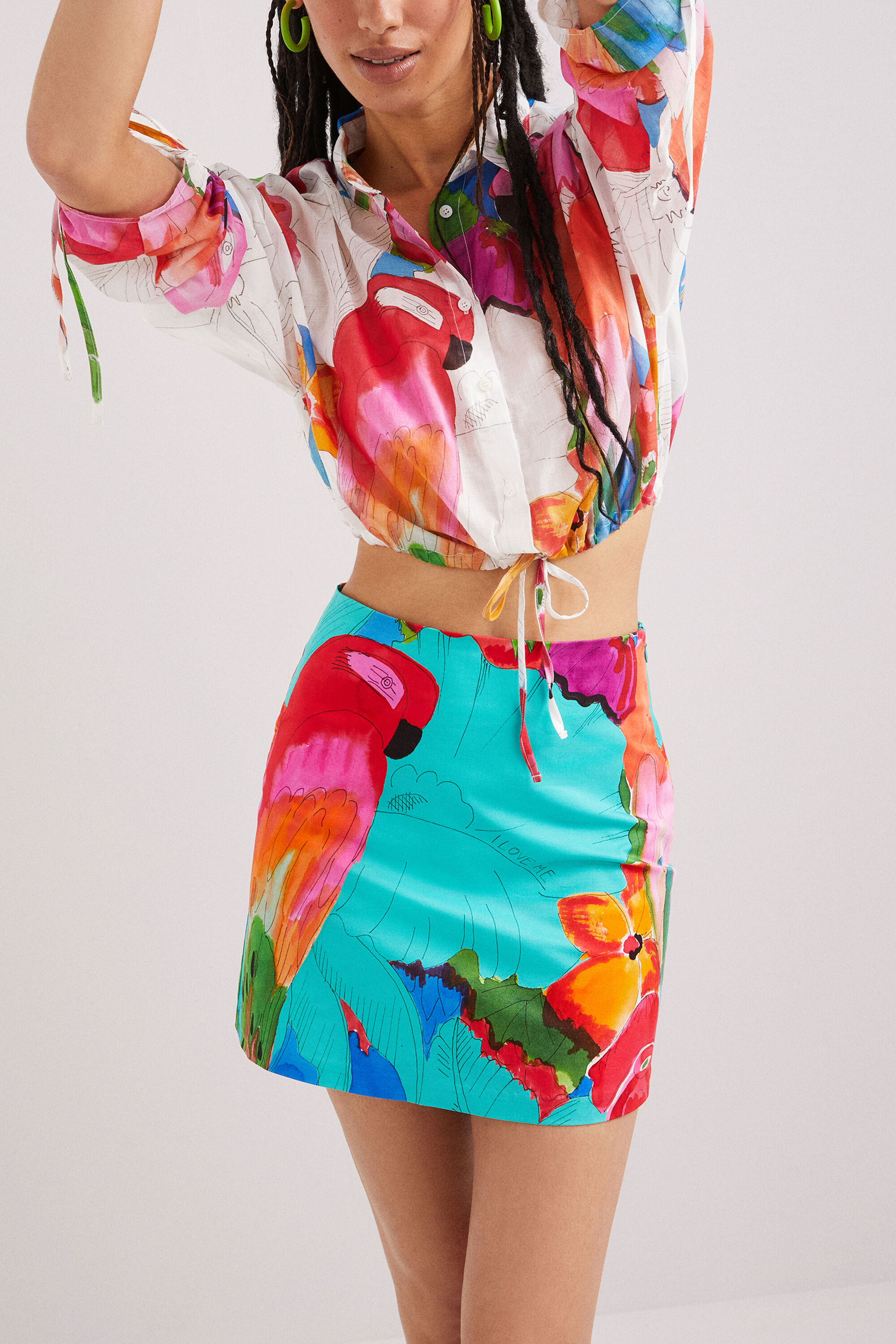 Mini-jupe tropicale