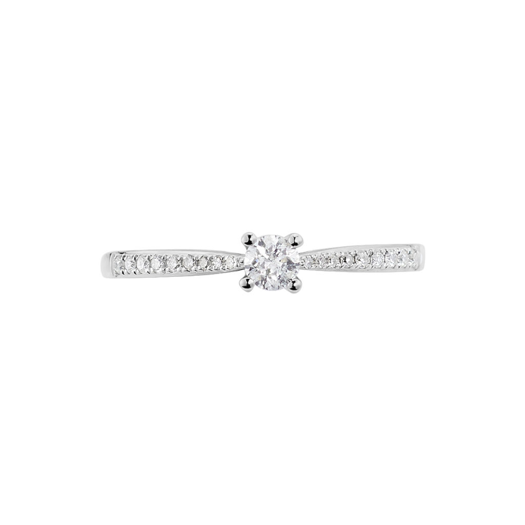 Bague Solitaire Hemera Or Blanc Diamant