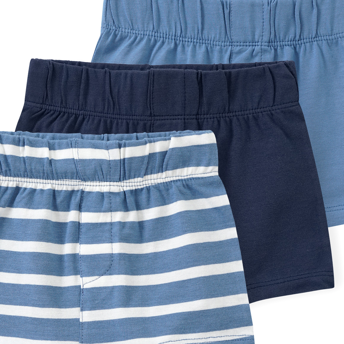 Famy 3 Baby Boxer mit Bio Baumwolle blau / dunkelblau / weiss
