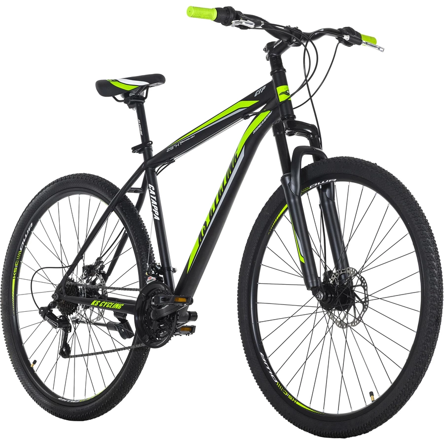 KS Cycling Mountainbike Hardtail 29 Zoll Catappa schwarz-grün schwarz-grün