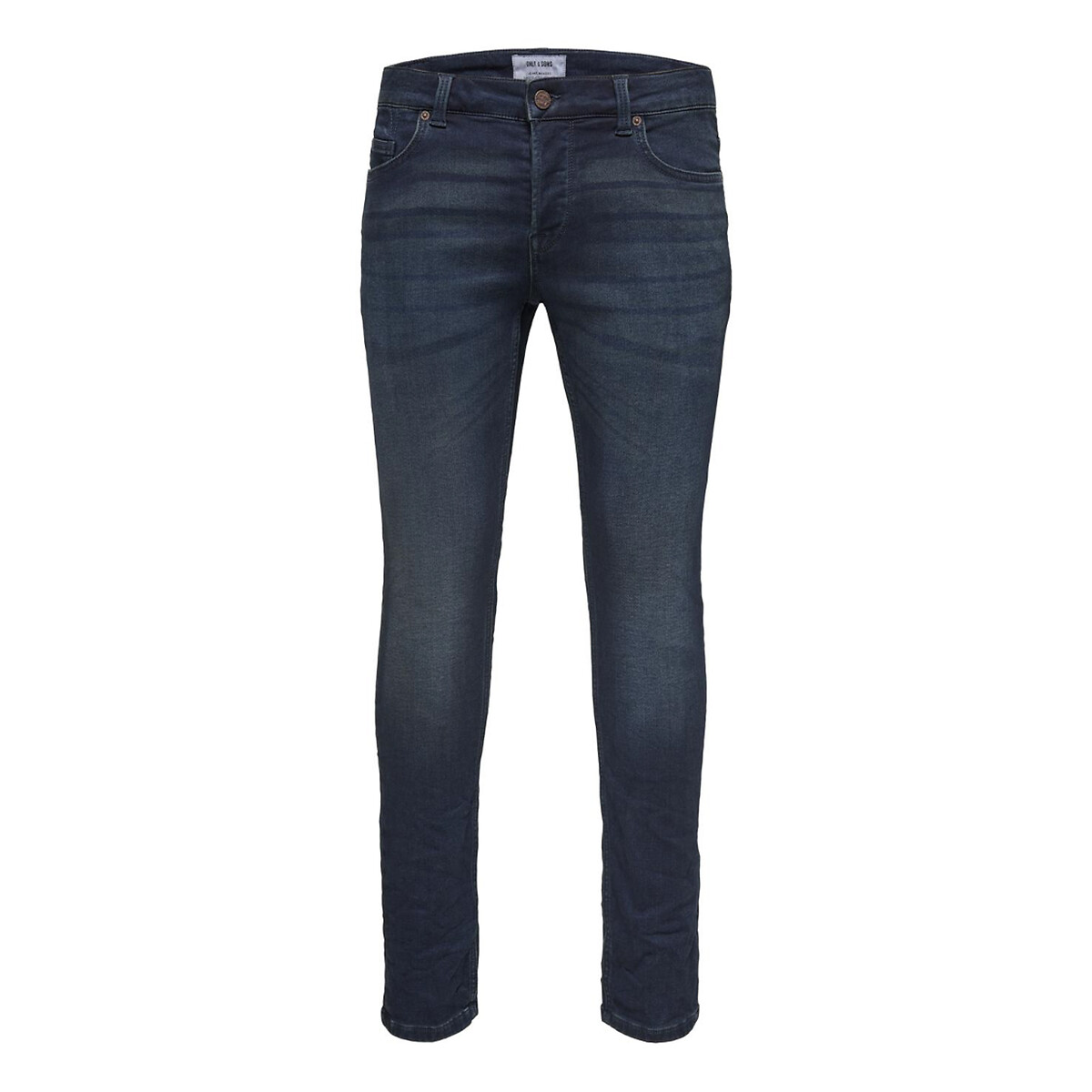 ONLY & SONS<br>Calça jeans slim em denim super elástico Loom