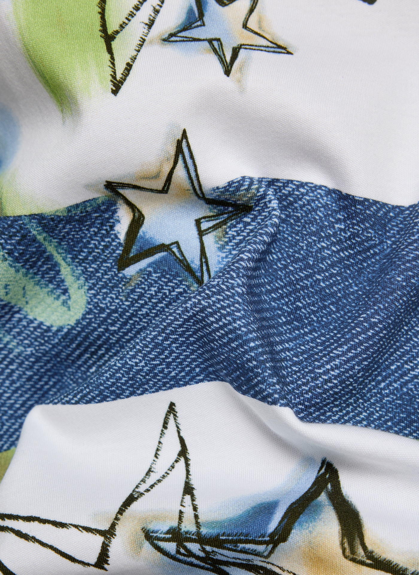 Rabe Print-Shirt , mit Jeans-Color-Blocking und grafischem Muster