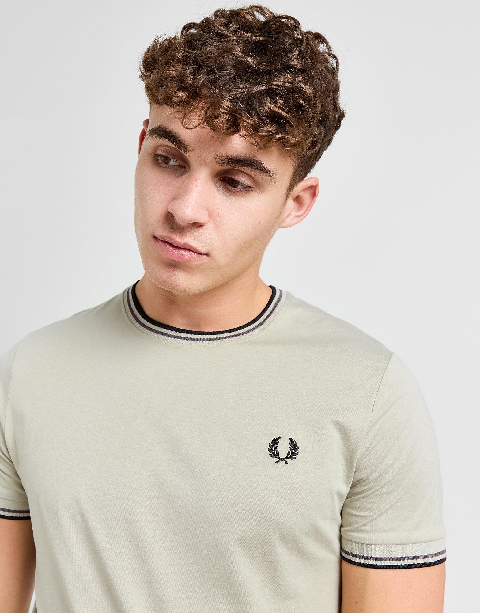 Fred Perry T-Shirt à Manches Courtes Twin Tipped Ringer Homme