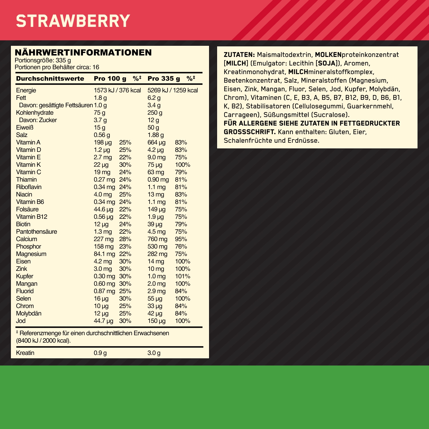 Optimum Nutrition Serious Mass 5443 g Strawberry