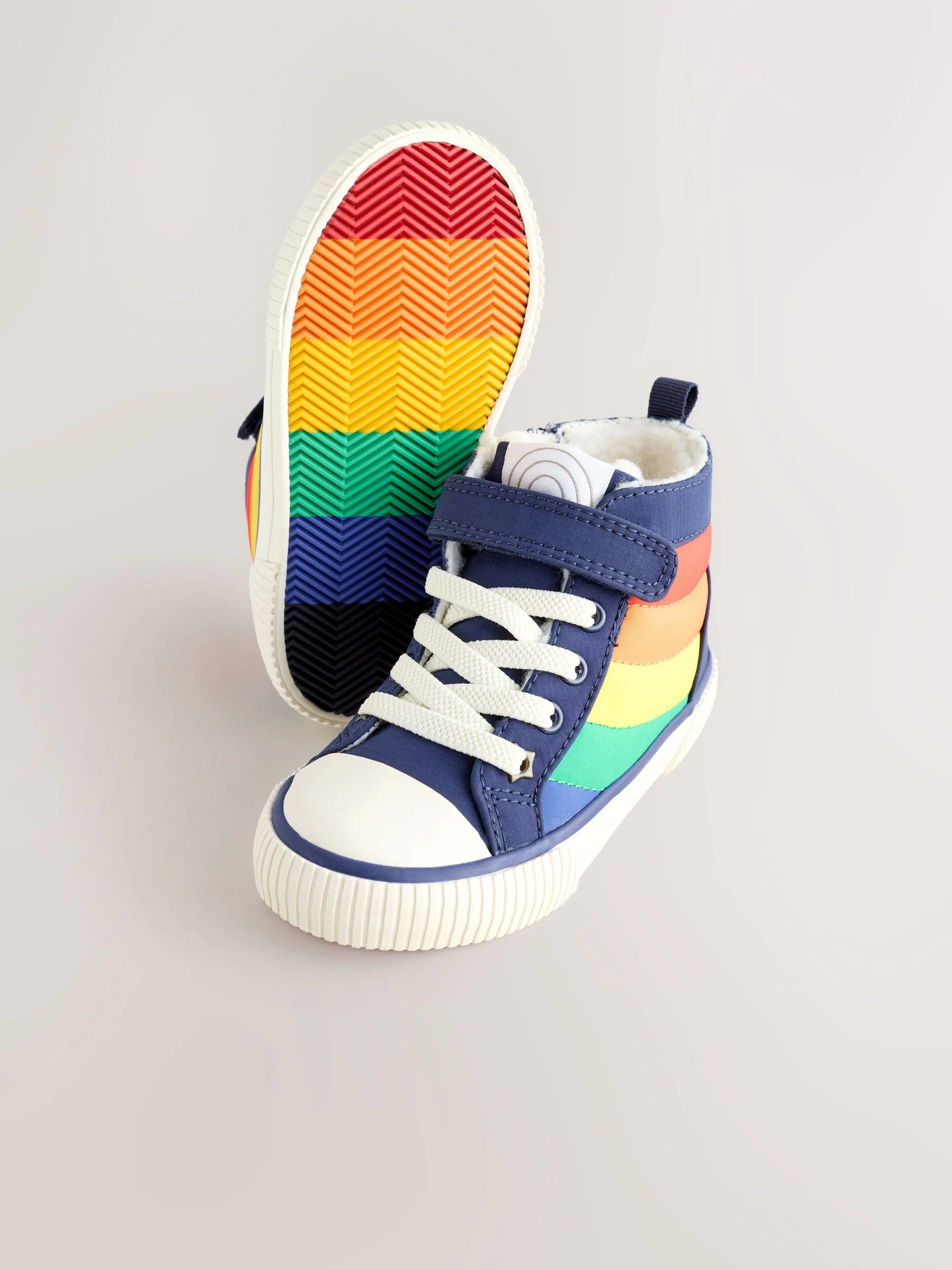 Little Bird by Jools Oliver Borg Lined Padded Hi-Top Trainers