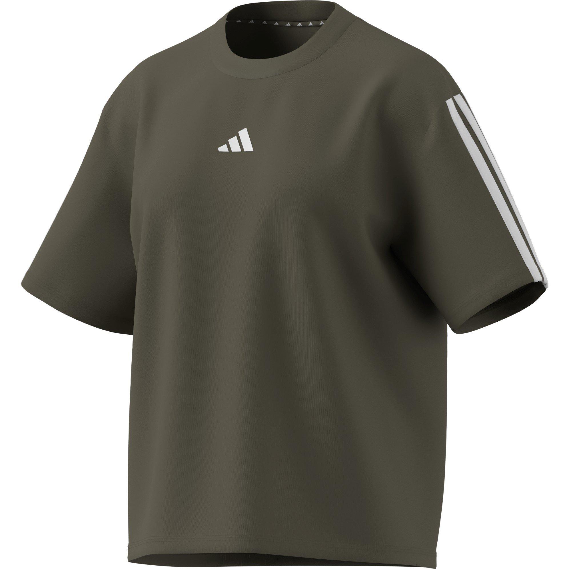 adidas Essentials 3 Stripe T-Shirt Womens