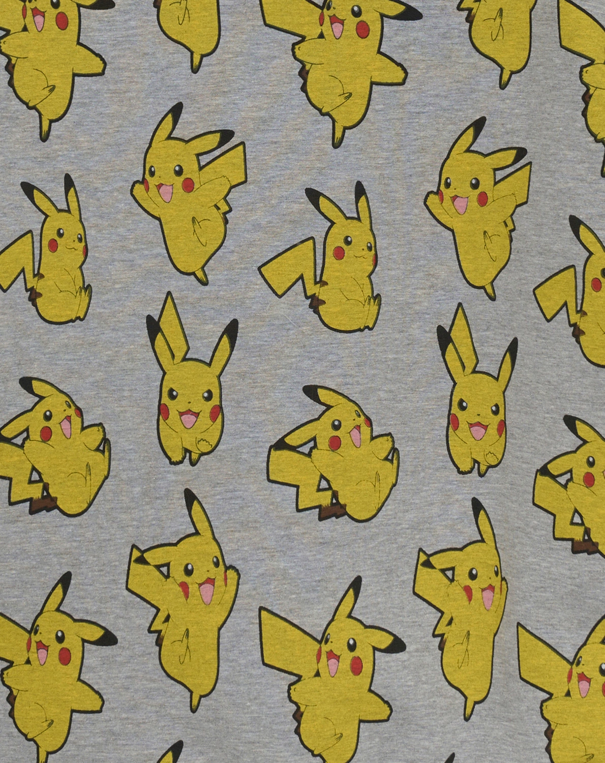 Kapuzen-Pullover PIKACHU AOP in light grey melange