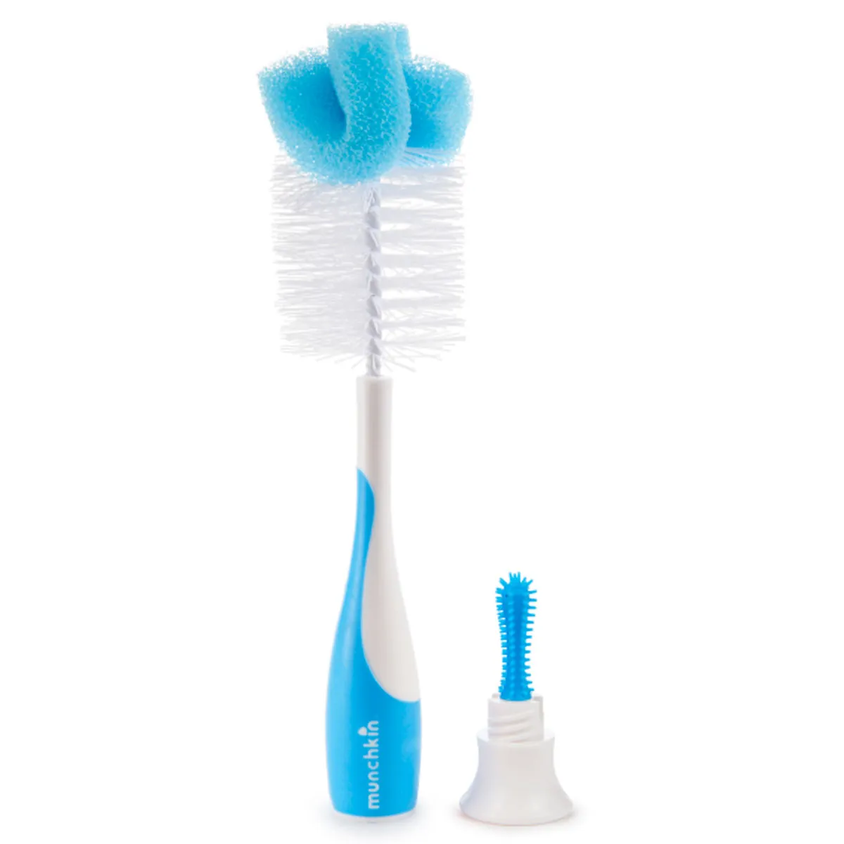 Munchkin Brosse Éponge à Biberon 2 en 1 - Bleu