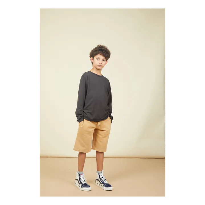 SMALLABLE BASICS T-Shirt Garçon Manches Longues Coton Bio | Noir