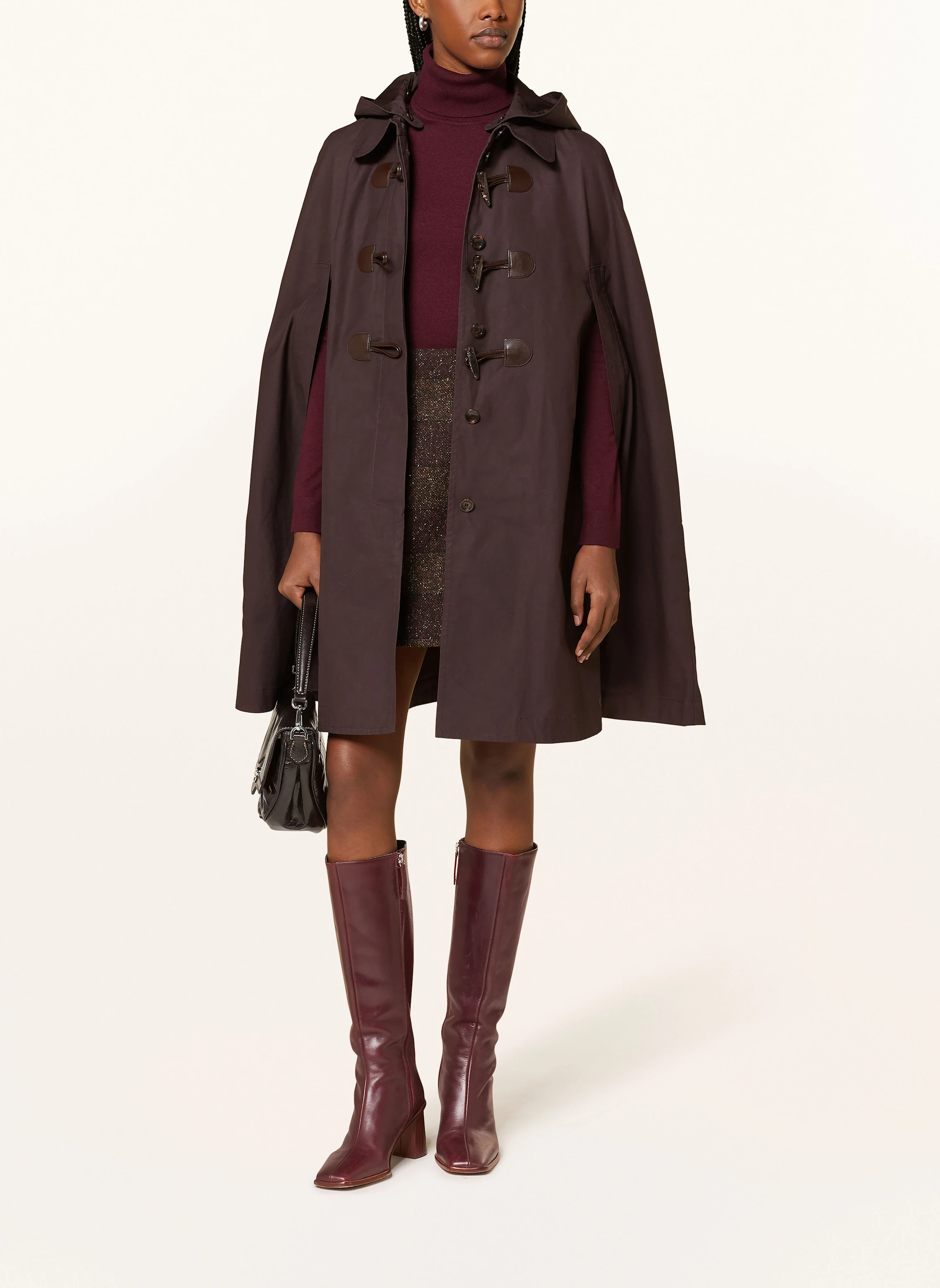 CLAUDIE PIERLOT Cape mit abnehmbarer Kapuze