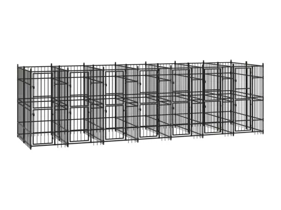 Chenil cage enclos pac noire 672 x 192 x 200 cm 02_0041786