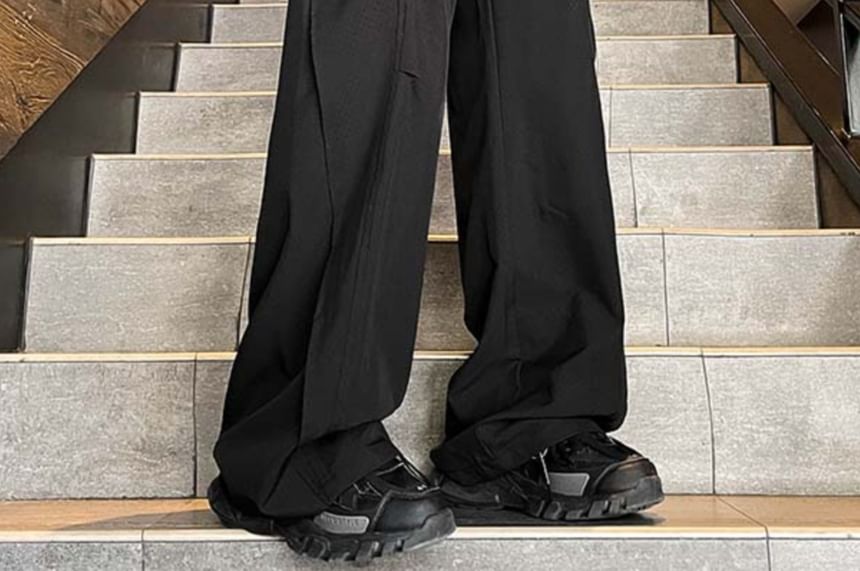 Fushet - Effen joggingbroek met elastische taille en rechte pijpen