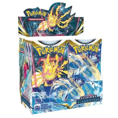 Pokemon Schwert & Schild - Silberne Sturmwinde, 36 Booster