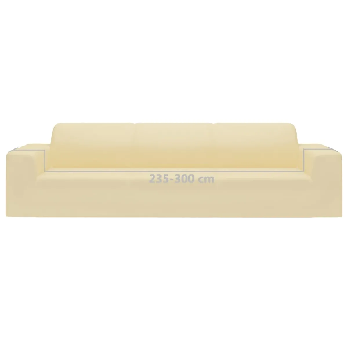 vidaXL Housse Extensible Canapé 4 Places Crème