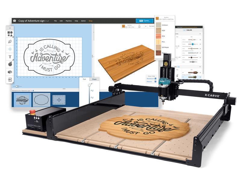 Inventables Fräsmaschine X-Carve V2 1000 mm Bausatz CNC-Fräsmaschine mit grossem Arbeitsbereich, ohne Fräsmotor