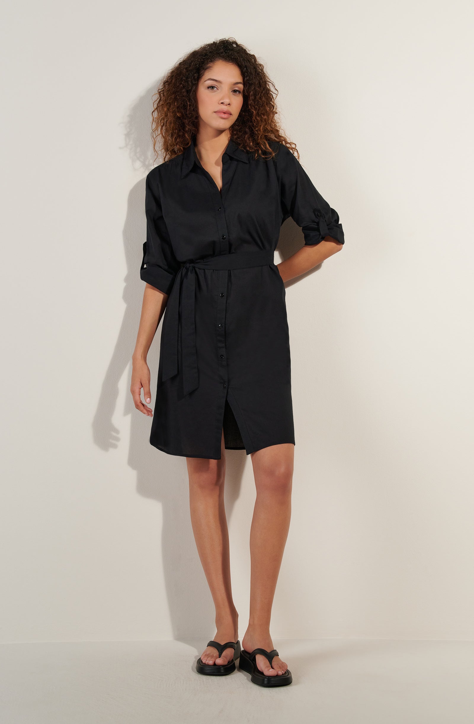 cassandre Robe chemise noire Noir