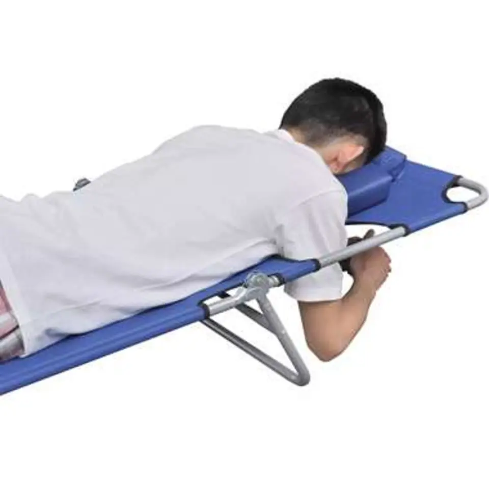 vidaXL - Ligstoel - Blauw - Stof