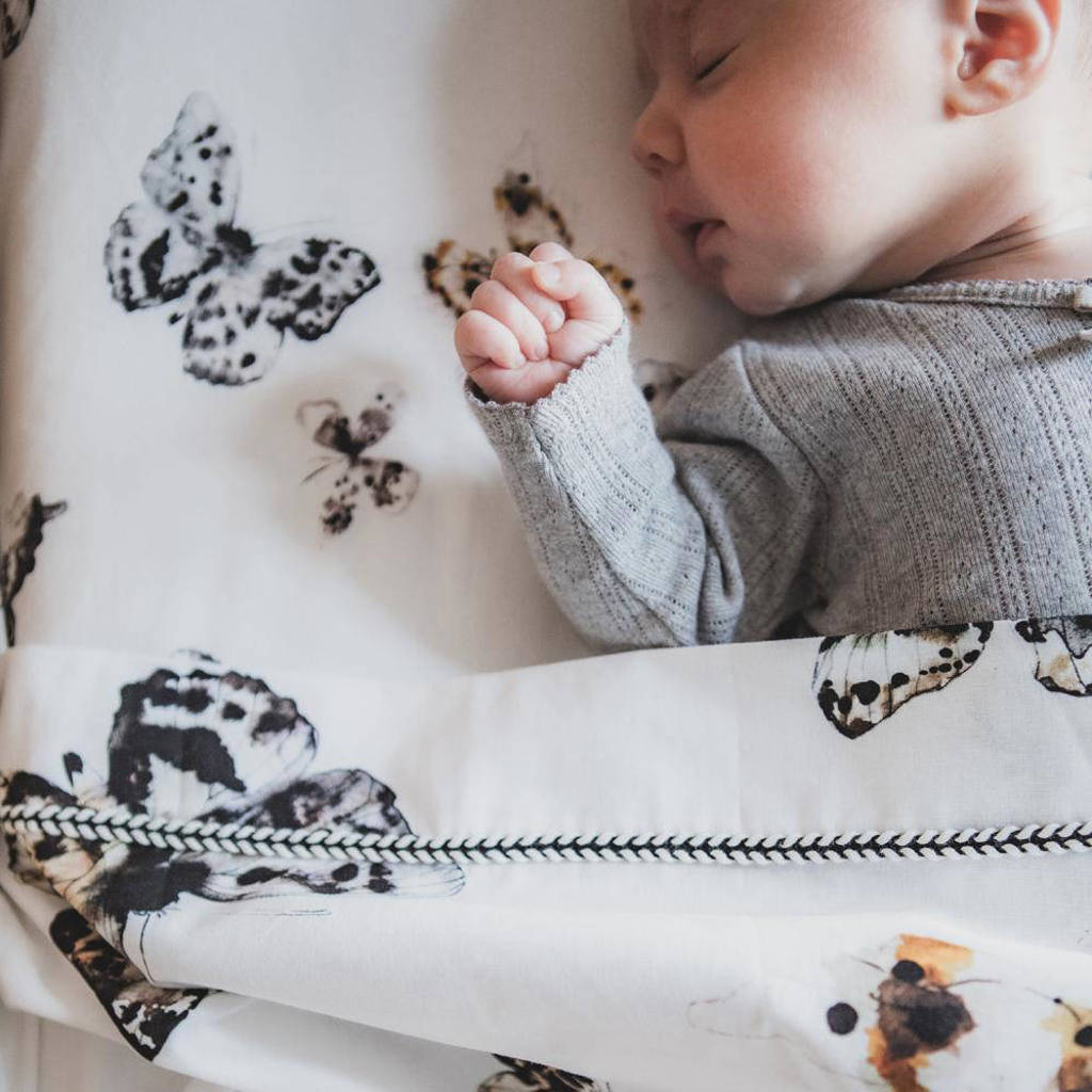 baby wieglaken Fika butterfly 80x100 cm